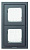 Рамка монтажная ITA 2-постовая ABB Zenit IP55 антрацит 2CLA327200N1801