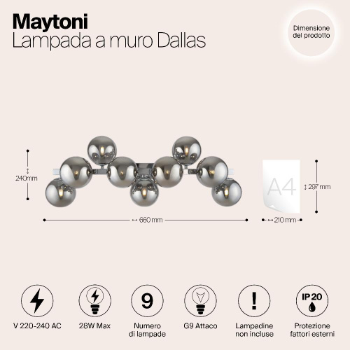 Бра Maytoni Dallas MOD547WL-09CH Бра Maytoni Dallas MOD547WL-09CH