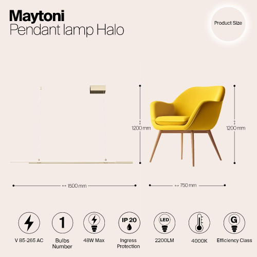 Подвесной светильник Maytoni MOD005PL-L36BSK Подвесной светильник Maytoni MOD005PL-L36BSK
