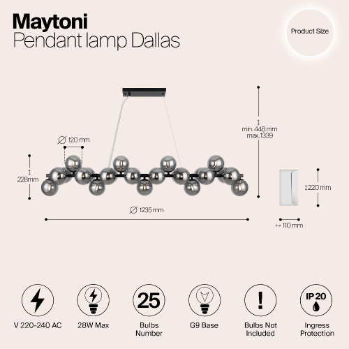 Подвесной светильник Maytoni MOD547PL-25B Подвесной светильник Maytoni MOD547PL-25B