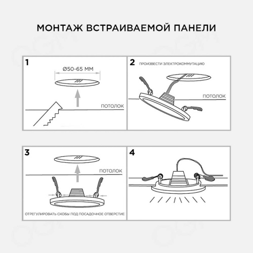 Встраиваемая светодиодная панель OGM LP-02 Встраиваемая светодиодная панель OGM LP-02