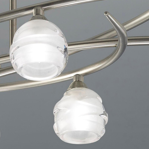 Подвесная люстра Mantra Loop Satin Nickel 1811 Подвесная люстра Mantra Loop Satin Nickel 1811