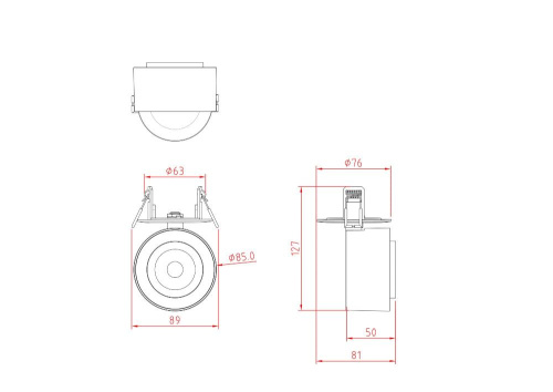 Встраиваемый светодиодный спот Maytoni Treo C063CL-L12W4K