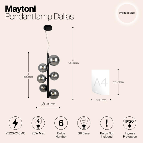 Подвесной светильник Maytoni MOD545PL-06B Подвесной светильник Maytoni MOD545PL-06B