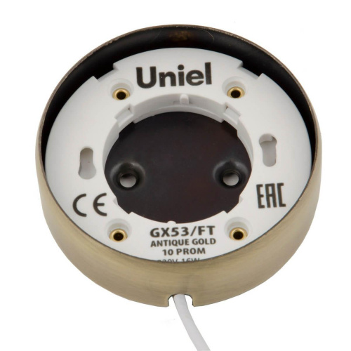 Потолочный светильник Uniel GX53/FT Antique Gold UL-00003738 Потолочный светильник Uniel GX53/FT Antique Gold UL-00003738