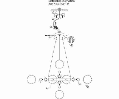 Подвесная люстра Kink Light Сида 07508-12A,19 Подвесная люстра Kink Light Сида 07508-12A,19