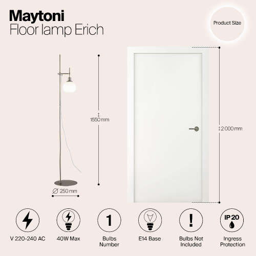 Торшер Maytoni Erich MOD221-FL-01-N Торшер Maytoni Erich MOD221-FL-01-N