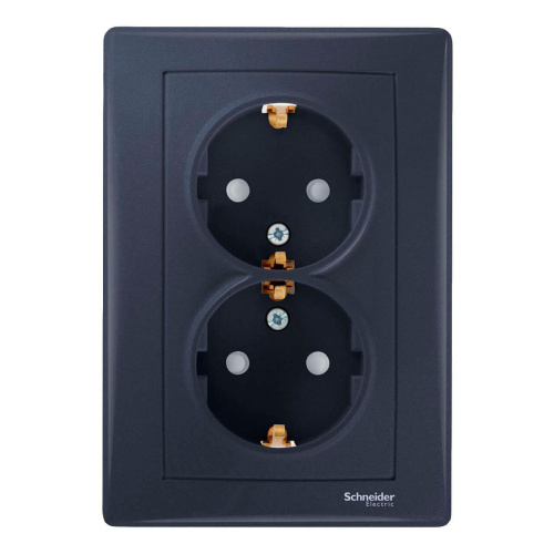 Розетка двойная Schneider Electric Sedna с/з без шторок SDN3000670 Розетка двойная Schneider Electric Sedna с/з без шторок SDN3000670