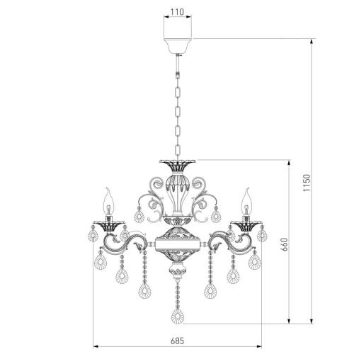 Подвесная люстра Bogates 294/8 Strotskis