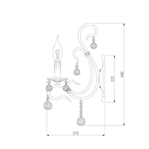 Бра Eurosvet 12505/1 античная бронза Strotskis Бра Eurosvet 12505/1 античная бронза Strotskis