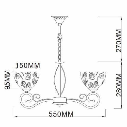 Подвесная люстра Rivoli Loren 9006-203 Б0044454 Подвесная люстра Rivoli Loren 9006-203 Б0044454