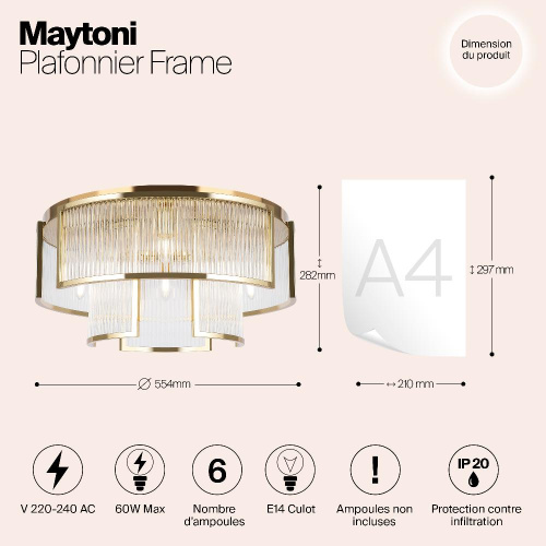 Потолочный светильник Maytoni MOD174CL-06G Потолочный светильник Maytoni MOD174CL-06G