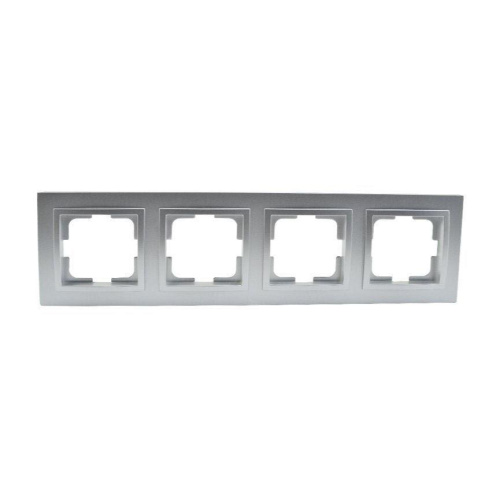 Рамка 4-постовая Mono Electric Despina серебро 102-210000-163 Рамка 4-постовая Mono Electric Despina серебро 102-210000-163