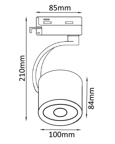 Трековый светильник однофазный Crystal Lux CLT 0.31 004 WH Трековый светильник однофазный Crystal Lux CLT 0.31 004 WH