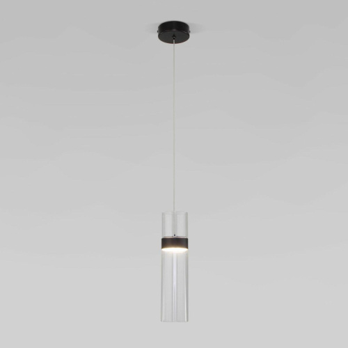 Подвесной светодиодный светильник Eurosvet Lumen 50244/1 LED черный/прозрачный Подвесной светодиодный светильник Eurosvet Lumen 50244/1 LED черный/прозрачный