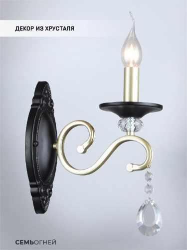 Бра Seven Fires Elek WD3596/1W-GD-BK-CL Бра Seven Fires Elek WD3596/1W-GD-BK-CL