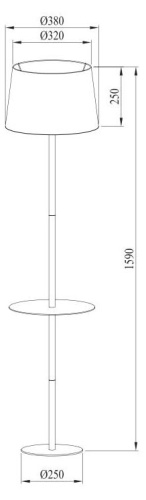 Торшер Arte Lamp Connor A2102PN-1WH Торшер Arte Lamp Connor A2102PN-1WH