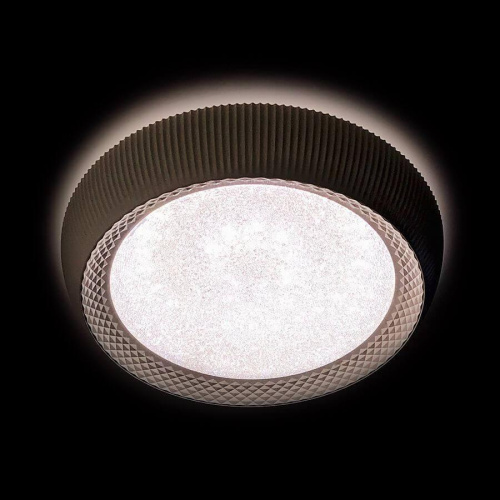 Потолочный светодиодный светильник Ambrella light Orbital Crystal Sand FS1240 WH/SD 48W D500 Потолочный светодиодный светильник Ambrella light Orbital Crystal Sand FS1240 WH/SD 48W D500