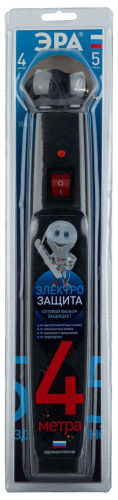 Сетевой фильтр ЭРА 5гн 4м с/з SFX-5es-4m-B Б0044022 Сетевой фильтр ЭРА 5гн 4м с/з SFX-5es-4m-B Б0044022