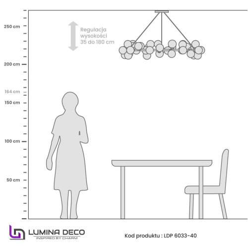 Подвесная люстра Lumina Deco Marsiada LDP 6033-40 CHR Подвесная люстра Lumina Deco Marsiada LDP 6033-40 CHR
