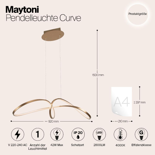 Подвесной светильник Maytoni MOD156PL-L52G4K Подвесной светильник Maytoni MOD156PL-L52G4K