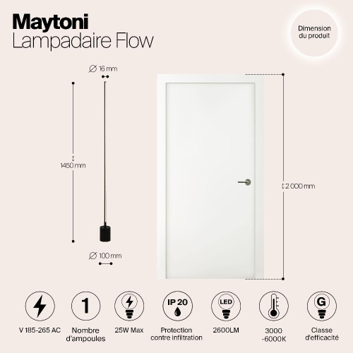 Напольный светильник (торшер) Maytoni MOD147FL-L20BK1 Напольный светильник (торшер) Maytoni MOD147FL-L20BK1