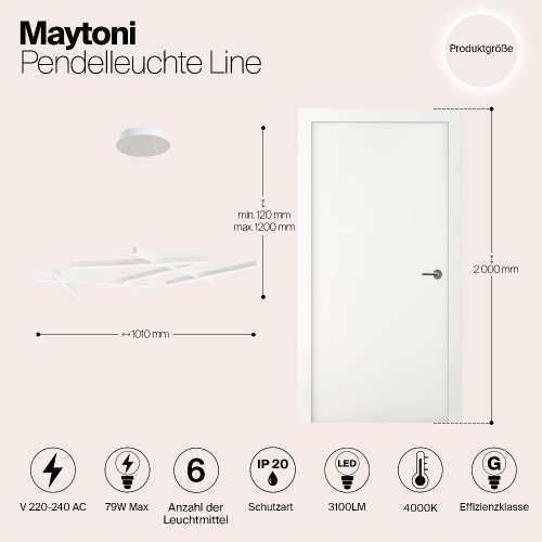 Подвесной светодиодный светильник Maytoni Line MOD016PL-L75W Подвесной светодиодный светильник Maytoni Line MOD016PL-L75W