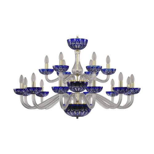 Подвесная люстра Bohemia Ivele 1308/12+6/360/2d G Cl/Clear-Blue/H-1I Подвесная люстра Bohemia Ivele 1308/12+6/360/2d G Cl/Clear-Blue/H-1I
