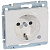 Розетка 2К+З Legrand Galea Life 16A 250V с/з со шторками подсветкой белая 771048