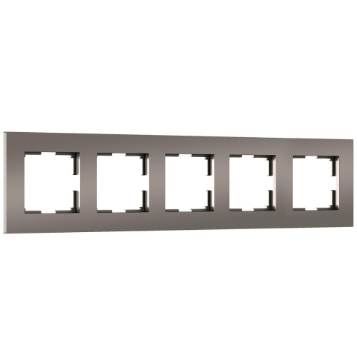 Рамка Werkel Slab на 5 постов бронза/софт W0052963 4690389207945