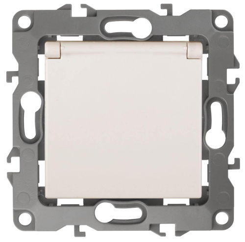 Розетка ЭРА 12 2P E Schuko со шторками с крышкой 16A 250V 12-2103-02 Б0014694 Розетка ЭРА 12 2P E Schuko со шторками с крышкой 16A 250V 12-2103-02 Б0014694