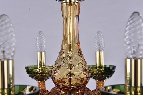 Подвесная люстра Bohemia Ivele 1309/8/200 G Am/Amber-Green/H-1J