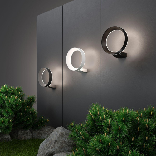 Уличный настенный светодиодный светильник Elektrostandard Ring 1710 Techno Led серый a054932 Уличный настенный светодиодный светильник Elektrostandard Ring 1710 Techno Led серый a054932