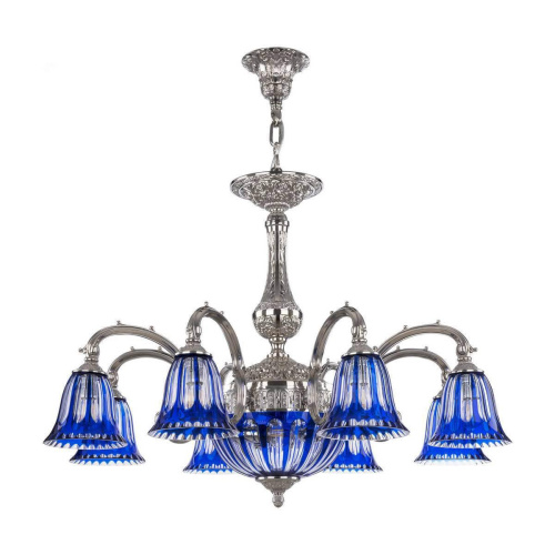 Подвесная люстра Bohemia Ivele 72109P/8/210 Ni P2 D Clear-Blue/H-1H Подвесная люстра Bohemia Ivele 72109P/8/210 Ni P2 D Clear-Blue/H-1H