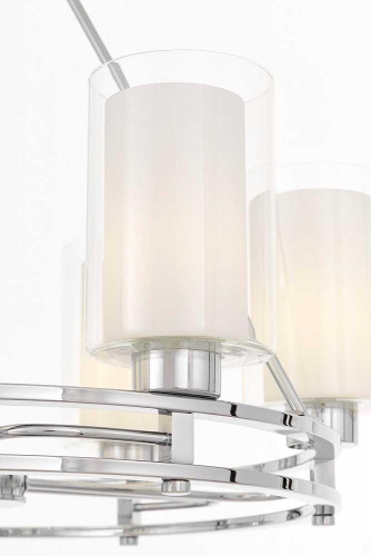 Подвесная люстра Lumina Deco Marietta LDP 8025-6 CHR+WT Подвесная люстра Lumina Deco Marietta LDP 8025-6 CHR+WT