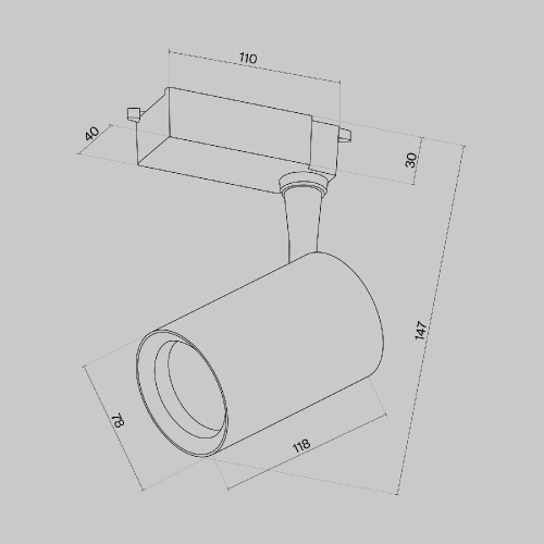 Трековый светильник Technical TR003-1-10W4K-W-W Трековый светильник Technical TR003-1-10W4K-W-W