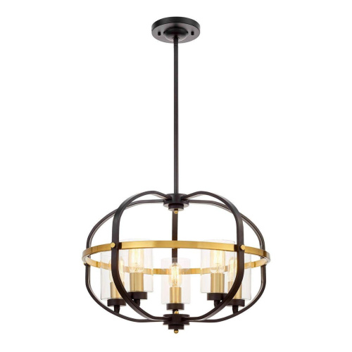 Подвесная люстра Lumina Deco Monterey LDP 1141-5 BK+MD Подвесная люстра Lumina Deco Monterey LDP 1141-5 BK+MD