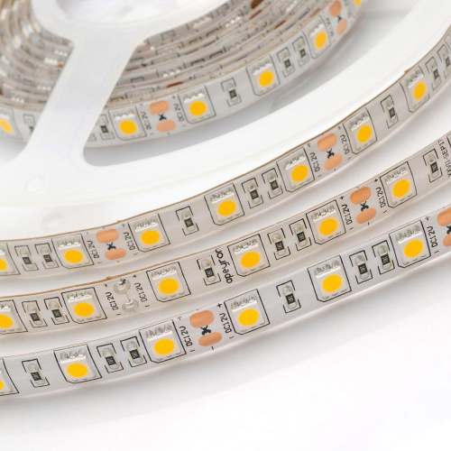Светодиодная влагозащищенная лента Apeyron 14,4W/m 60LED/m 5050SMD теплый белый 5M 11BL Светодиодная влагозащищенная лента Apeyron 14,4W/m 60LED/m 5050SMD теплый белый 5M 11BL