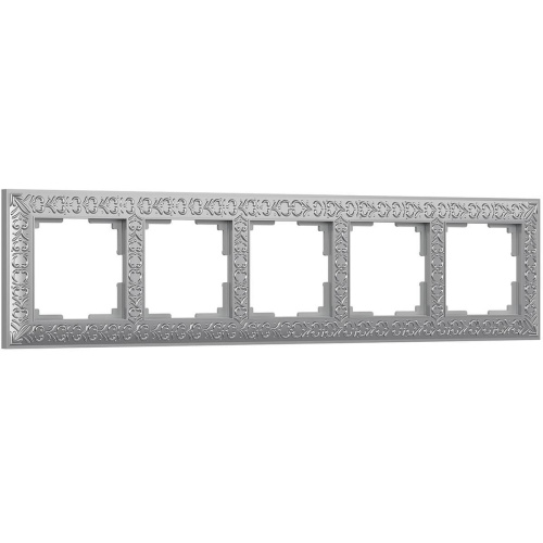 Рамка Werkel Antik на 5 постов матовый хром WL07-Frame-05 4690389145704 Рамка Werkel Antik на 5 постов матовый хром WL07-Frame-05 4690389145704