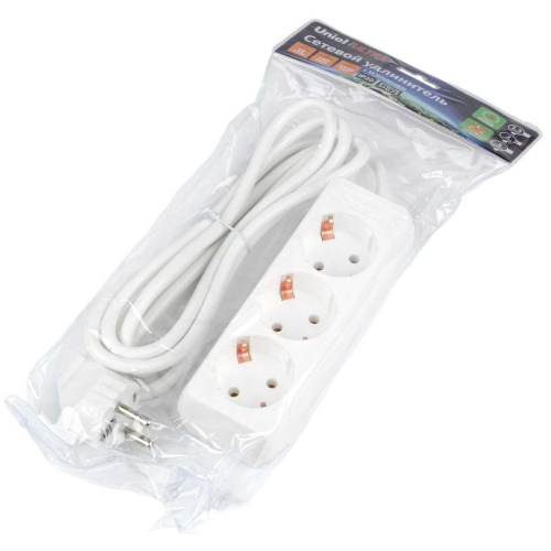 Удлинитель Uniel Ultra 3гн х 2м с/з S-GCU3-2 White UL-00010000 Удлинитель Uniel Ultra 3гн х 2м с/з S-GCU3-2 White UL-00010000