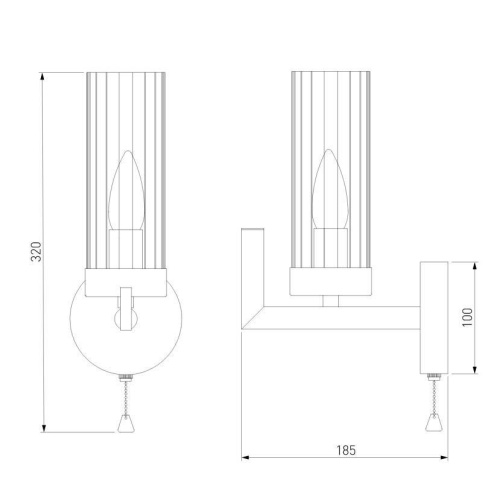 Бра Eurosvet Arganie 60133/1 серебро Бра Eurosvet Arganie 60133/1 серебро