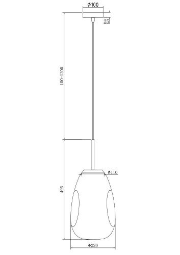 Подвесной светильник Maytoni Mabell P013PL-01G