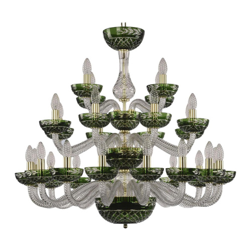 Подвесная люстра Bohemia Ivele 1309/16+8+4/300/3d G Cl/Clear-Green/H-1J Подвесная люстра Bohemia Ivele 1309/16+8+4/300/3d G Cl/Clear-Green/H-1J