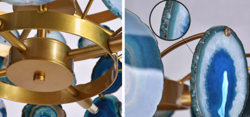 Люстра Agate Burst Chandelier 3 Round Blue D70 By Imperiumloft Люстра Agate Burst Chandelier 3 Round Blue D70 By Imperiumloft