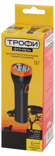 Ручной светодиодный фонарь ЭРА Трофи аккумуляторный 180х64 35 лм TA7 Б0004431 Ручной светодиодный фонарь ЭРА Трофи аккумуляторный 180х64 35 лм TA7 Б0004431