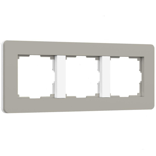 Рамка Werkel Split на 3 поста дымчатый/белый W0033067 4690389206085 Рамка Werkel Split на 3 поста дымчатый/белый W0033067 4690389206085