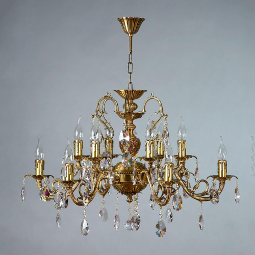 Подвесная люстра Ambiente Alicante 8888/6+6 AB Tear drop Подвесная люстра Ambiente Alicante 8888/6+6 AB Tear drop