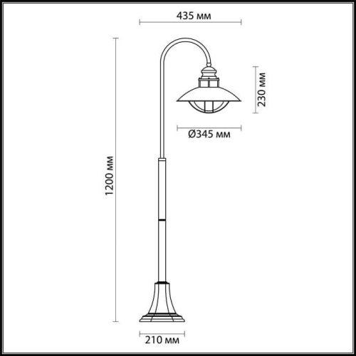 Уличный светильник Odeon Light Dante 4164/1F Уличный светильник Odeon Light Dante 4164/1F