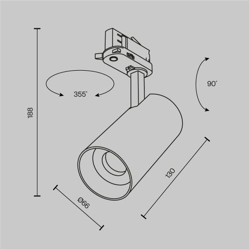 Трековый светильник Technical TR197-3-20WCCT-M-B Трековый светильник Technical TR197-3-20WCCT-M-B