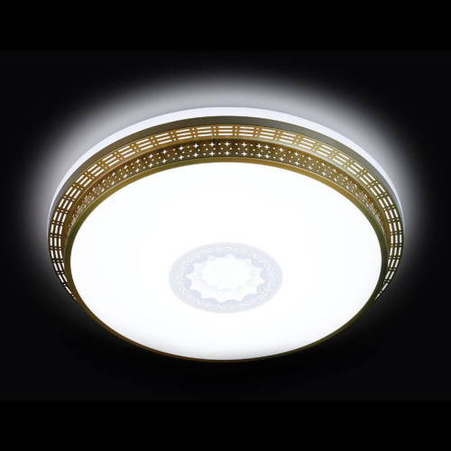 Потолочный светодиодный светильник Ambrella light Orbital F130 WH GD 72W D500 Потолочный светодиодный светильник Ambrella light Orbital F130 WH GD 72W D500